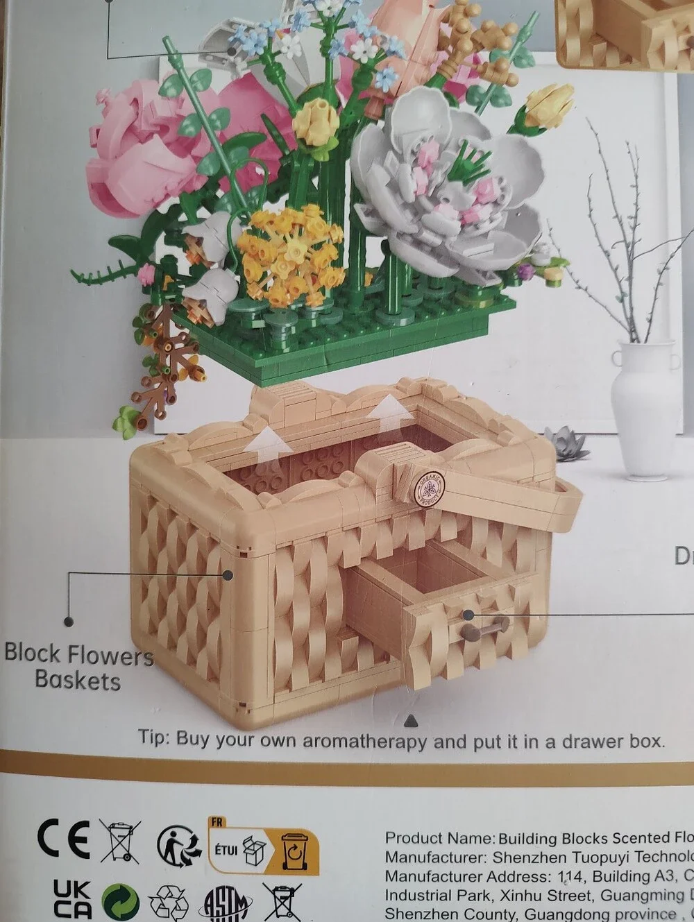 Scented Lego Like Flower Basket